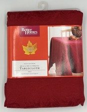 Better Homes Gardens Oblong Tablecloth Red Damask 60x102 Christmas Holiday New