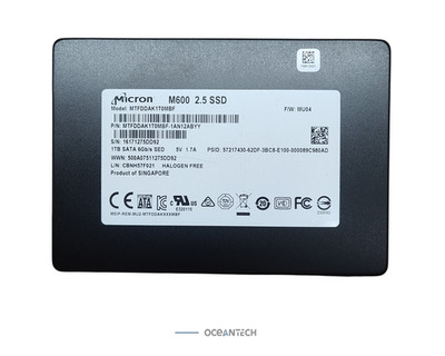 Micron M600 1TB SATA SSD MTFDDAK1T0MBF-1AN12ABYY 2.5'' 90%+ Drive Health