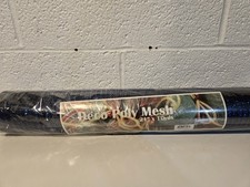 Deco Poly Mesh 22" X 10yrds Blue Sparkle Roll New Sealed