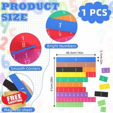 Sayglossy Jumbo Magnetic Fraction Tiles 16 Inch Math Learning
