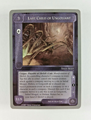 Last Child of Ungoliant - Middle Earth CCG card (1998 ICE) Silver Grey Border