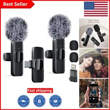 Professional Lavalier Microphones with Real-Time Auto-Sync for Podcasts Vlogs