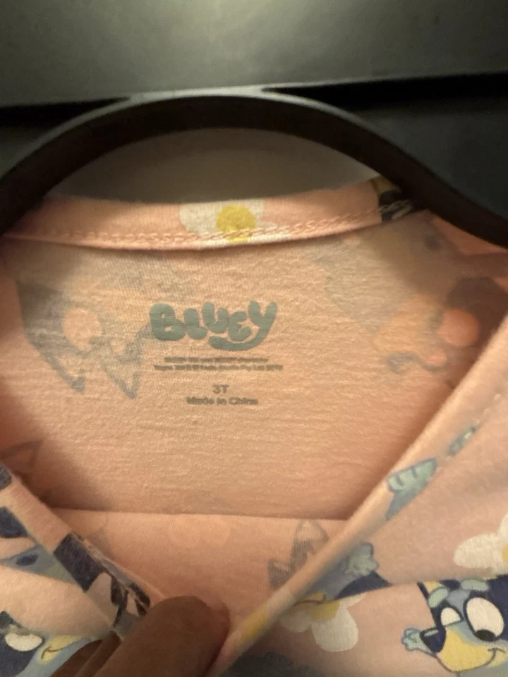 Bluey Dress Girl’s Size 3T Peach Graphic Cartoon Character Twirl Comfort Cute - Image 4 of 4