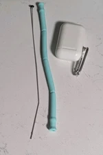 Reusable Silicone Straw, Travel Pack Case,  Cleaning Brush, Bag Keychain 