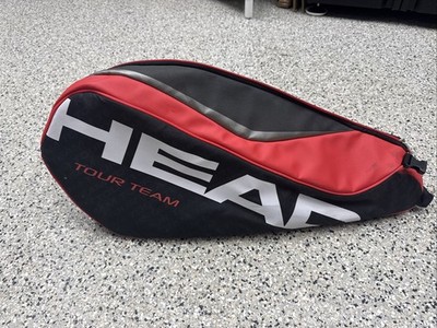 HEAD Tour Team 6 Racket Racquet Bag BLACK RED Climate Control Technology EUC