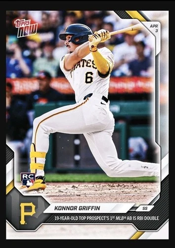 2026 MLB Topps NOW  Konnor Griffin Card 49  RC MLB Debut Hit PRESALE!