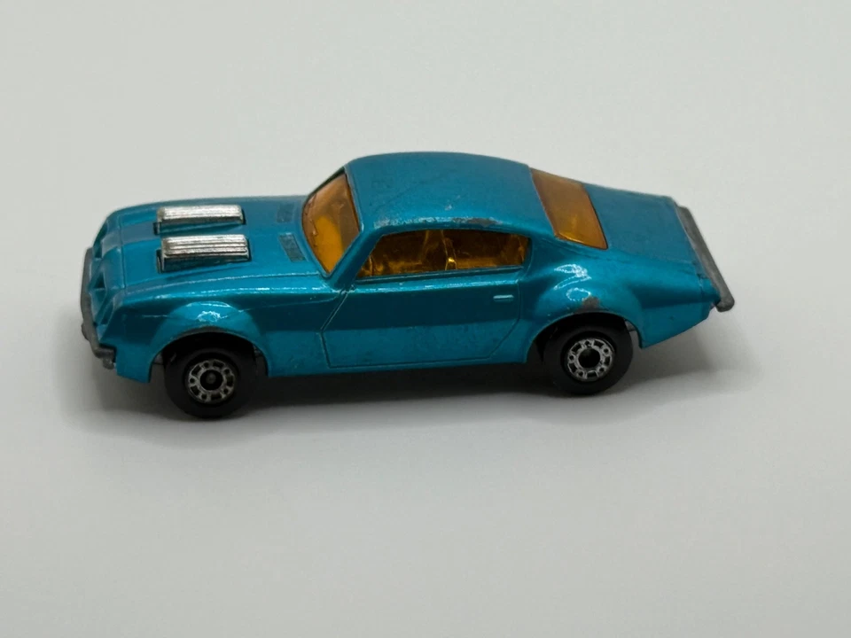1975 MATCHBOX SUPERFAST NO.4 VINTAGE PONTIAC FIREBIRD LESNEY ENGLAND AQUA - Image 3 of 4