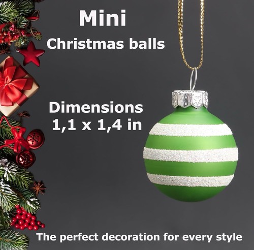 18 pcs Mini Christmas Ornaments Great For Table Glass Centerpiece Decoration - Picture 8 of 9