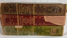 The Great Events of the Great War WWI 1923 Mixed Lot of 3, MAJOR BINDING WEAR