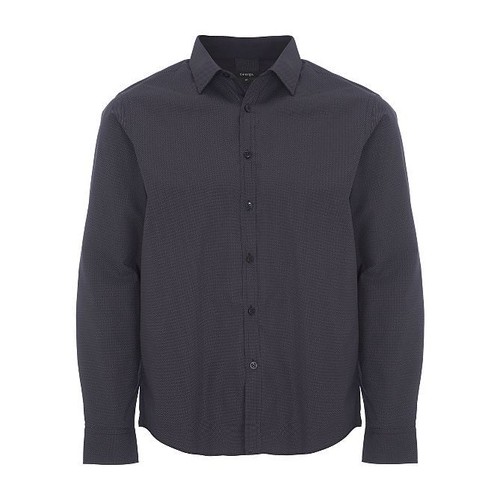 Mens Casual George Formal Collar Shirt Navy Blue Pin Dot Long Sleeve Large New a - Picture 11 of 11