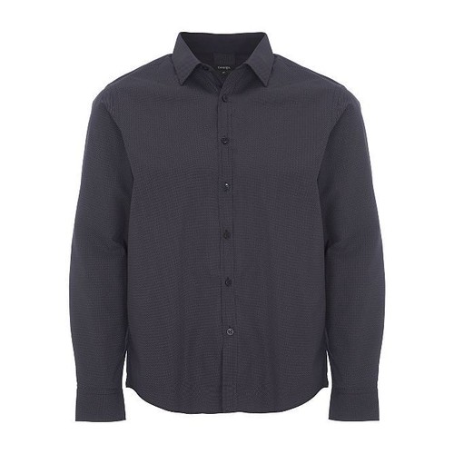 Camicia da uomo casual George con colletto formale blu navy pin dot manica lunga grande nuova - Foto 1 di 2