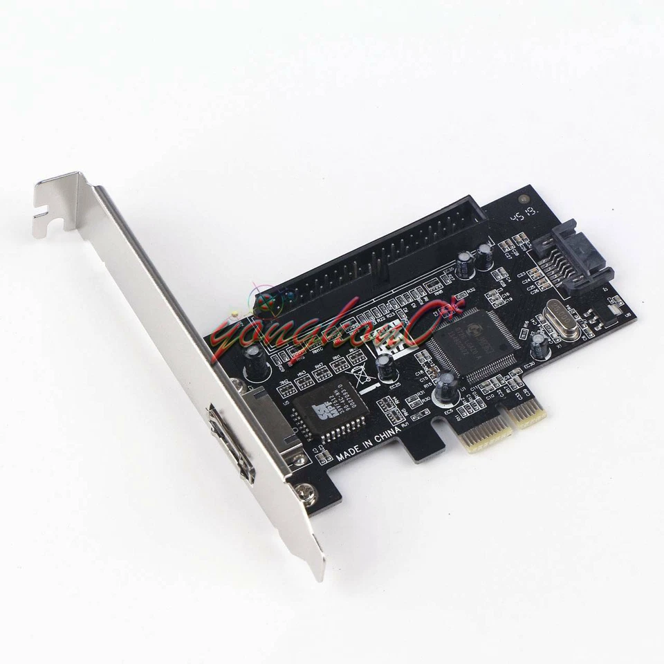 2 Port SATA II 2.0 RAID & 1 IDE 3.5" PCI-E PCI Express Adapter Converter Card - Image 3 of 4
