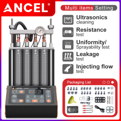 ANJ400 GDI 4 Einspritzdüsen-Reiniger Tester Kit Ultraschall-Einspritzdüsen