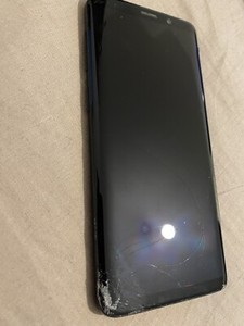 Samsung Galaxy S9 SM-G960 - 64GB - Midnight Black entsperrt DISPLAY GESPRUNGEN