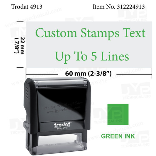 Trodat 4913 Self Inking Stamp with 5 Lines Customization Text. - Picture 5 of 6