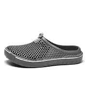 Unisex Solid Colour Hollow Out Breathable Clogs, Comfy Non Slip Durable EVA Slip