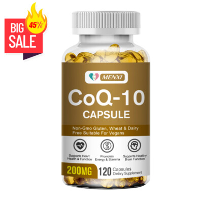 Coenzyme Q-10 Antioxidant, Heart Health Support, Increase Energy & Stamina 200mg