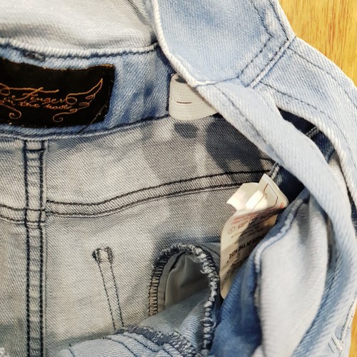 Finger in The Nose Girls Patched Denim Overalls Jumpsuit Size XL or 8 / 9 Yrs - Picture 8 of 15