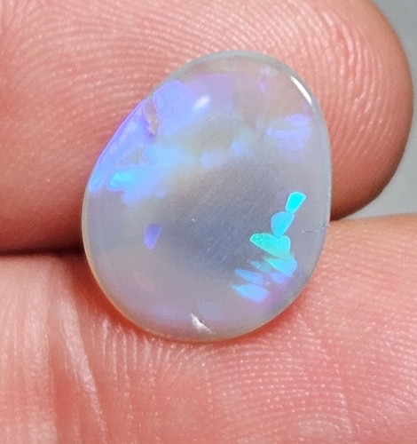 Lightning Ridge Opal Polished 1.9 Carat Blue Flash Crystal Lapidary Specimen - Foto 9 di 16