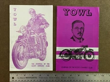 Pair of YOWL "Journal of Scott Owners' Club" magazines - motorcycle 1972 1982
