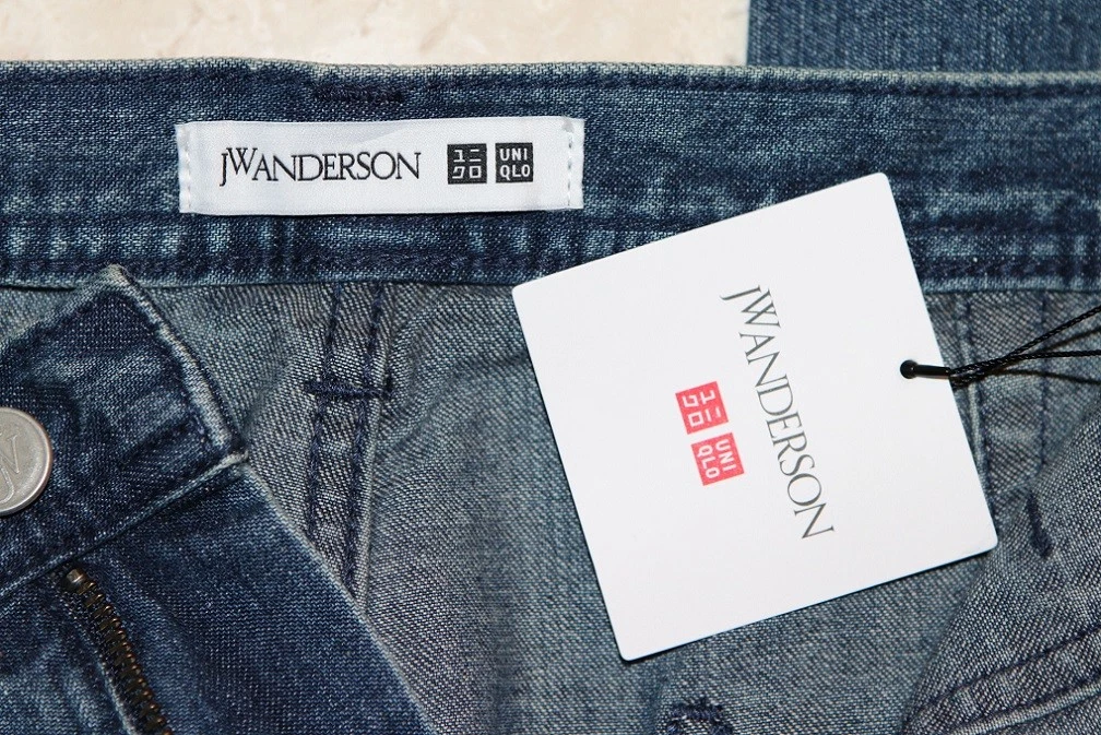 JW Anderson x Uniqlo Mens JWA Baker-Style Denim Relaxed Work Pants NEW 36x34