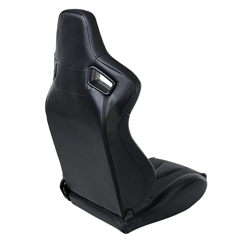 Universal Racing Seats Faux Leather Car Bucket Seats with 2 Sliders Adjustable — 第 4/4 张图片