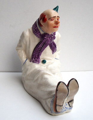Martin Wiegand München-Meissen | Porzellanfigur ''Sitzender Clown'' | um 1910