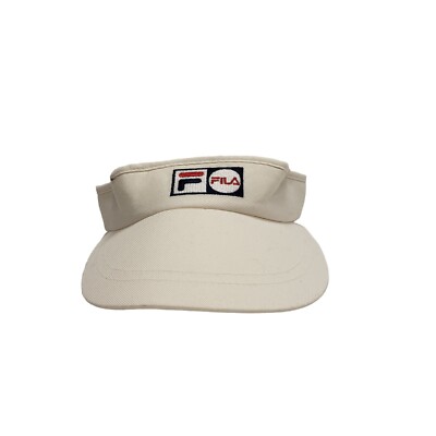 Fila cremefarbene Baseballkappe Sonnenblende UK Herren Einheitsgröße verstellbar AA959