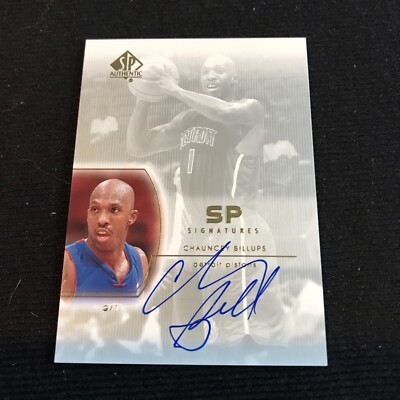2003-04 SP Authentic Chauncey Billups SP Signatures Auto #CB1 Pistons