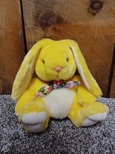 Vintage 1993 24k Polar Puff 10 Yellow Floppy Ear Bunny Plush Stuffed Animal