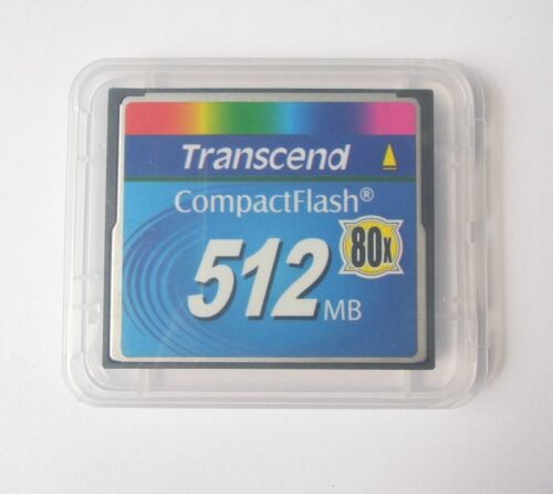 512MB Transcend Compact Flash CF Industrial 512M Memory Card 100% Genuine 80X - Afbeelding 1 van 7