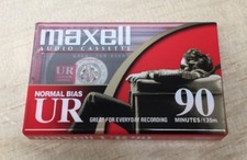 Maxell Blank Audio Cassette 1 Tape Normal Bias UR 90 Minutes BRAND NEW