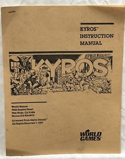 ORIGINAL-WORLD GAMES-KYROS-INSTRUCTION MANUAL
