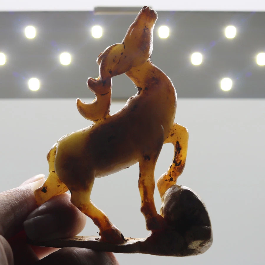 Китайская восточная культура, резной нефритовый олень олень sika форма украшения D02 - Изображение 3 из 4