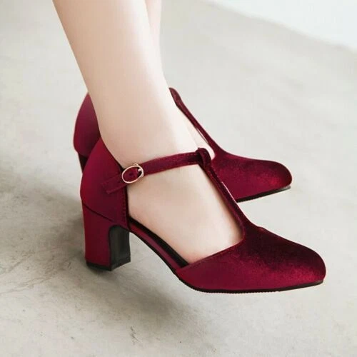 Red t bar court best sale shoes
