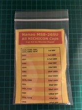 Cap Kit Révision Écran Sega Borne Arcade Aero City Nanao MS8 26SU  Nichicon