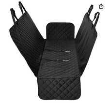 Quilted Water Resistant Hammock Car Backseat Cover. 58  X 54  . Black. New.