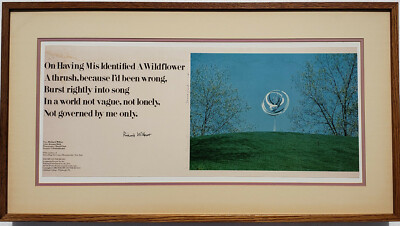 RICHARD WILBUR Vintage HAND SIGNED Lithograph Poster 1981 Jerome Kirk David Finn