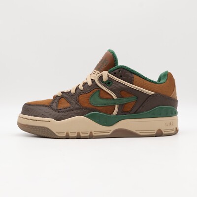 HQ0260-201 NIGO Nike Air Force 3 Low Baroque Brown Pecan Heel Logo