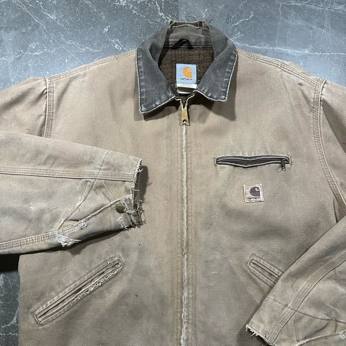 Vintage Carhartt Detroit Jacket Mens Large J97 Faded Vintage Carhartt Detroit Jacket Mens Large J97 Faded