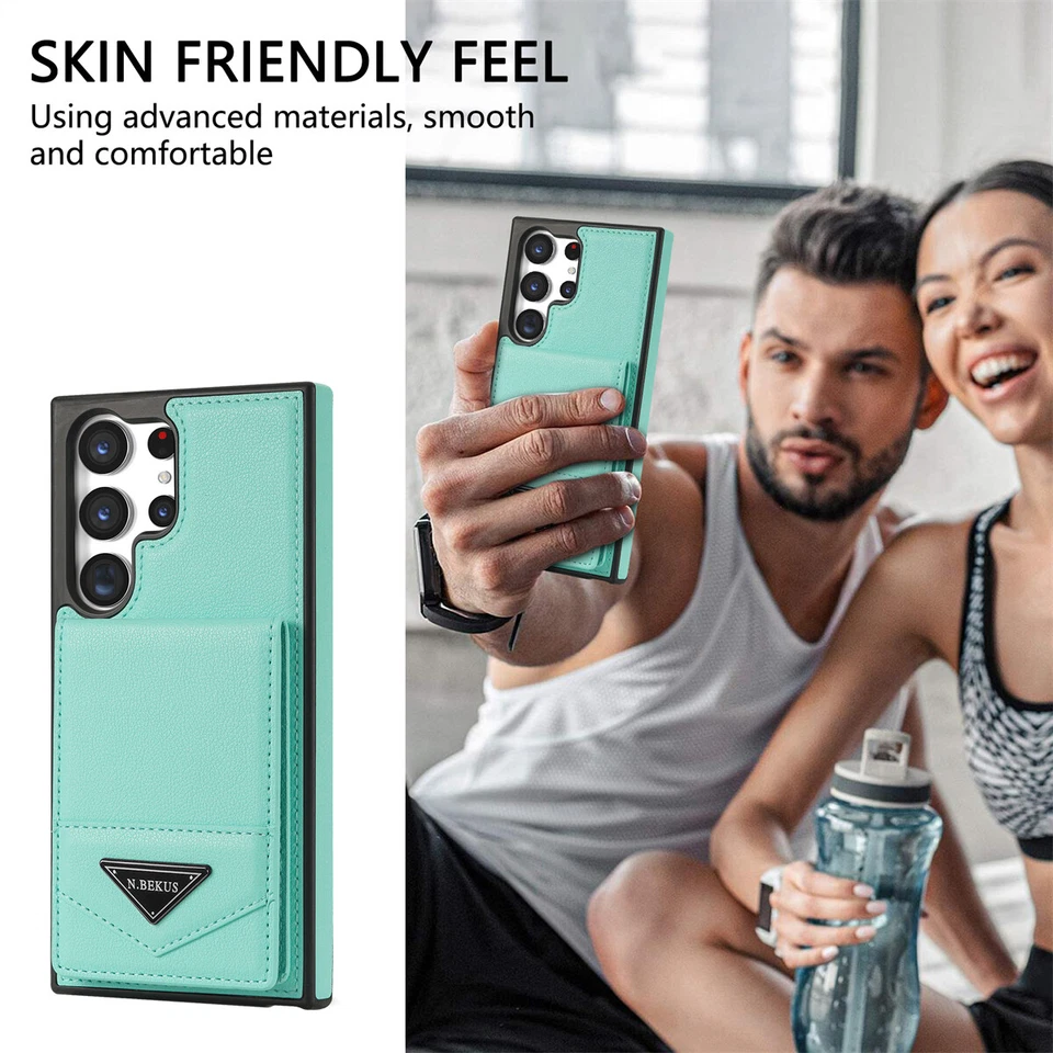 For Samsung Galaxy S24 S23Ultra S22S21Plus Note20 Stand Leather Wallet Card Case - Image 2 of 4