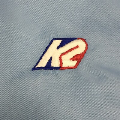 Vintage K2 Sports Logo Jacket Full Zip Blue Embroidered Ski