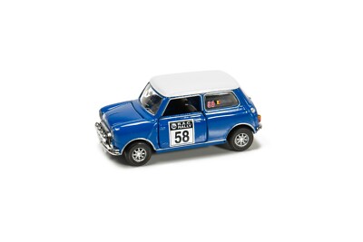 TINY MINI COOPER RACING #58 Class Racing NEW DIECAST CAR BLUE 1/50