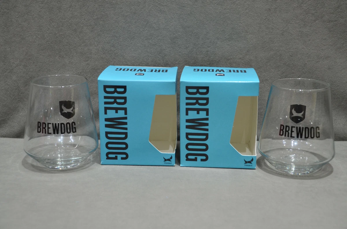 2x Brewdog One Pint 20oz Glass Laser Nucleated In Gift Box