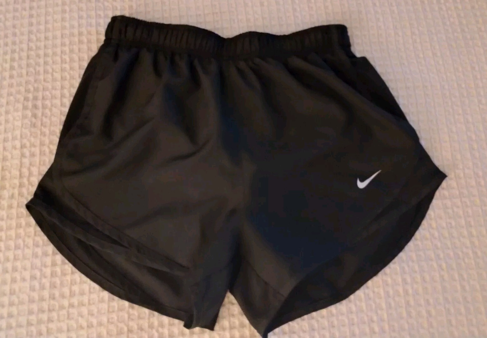 Nike Women's Solid Black Lined Running Shorts Siz… - image 1