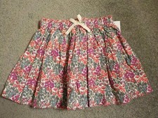 Girl's Oshkosh Pinwale Cord. Floral Skater Skirt, Elastic waist, Size 4, New