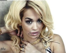 SINGER RITA ORA HAND SIGNED 8x10 PHOTO w/COA FASHION ICON LONELY TOGETHER