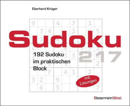 Sudokublock 217 (5 Exemplare à 2,99 EUR) ~ Eberhard Krüger ~  9783809468974 - Bild 1 von 1