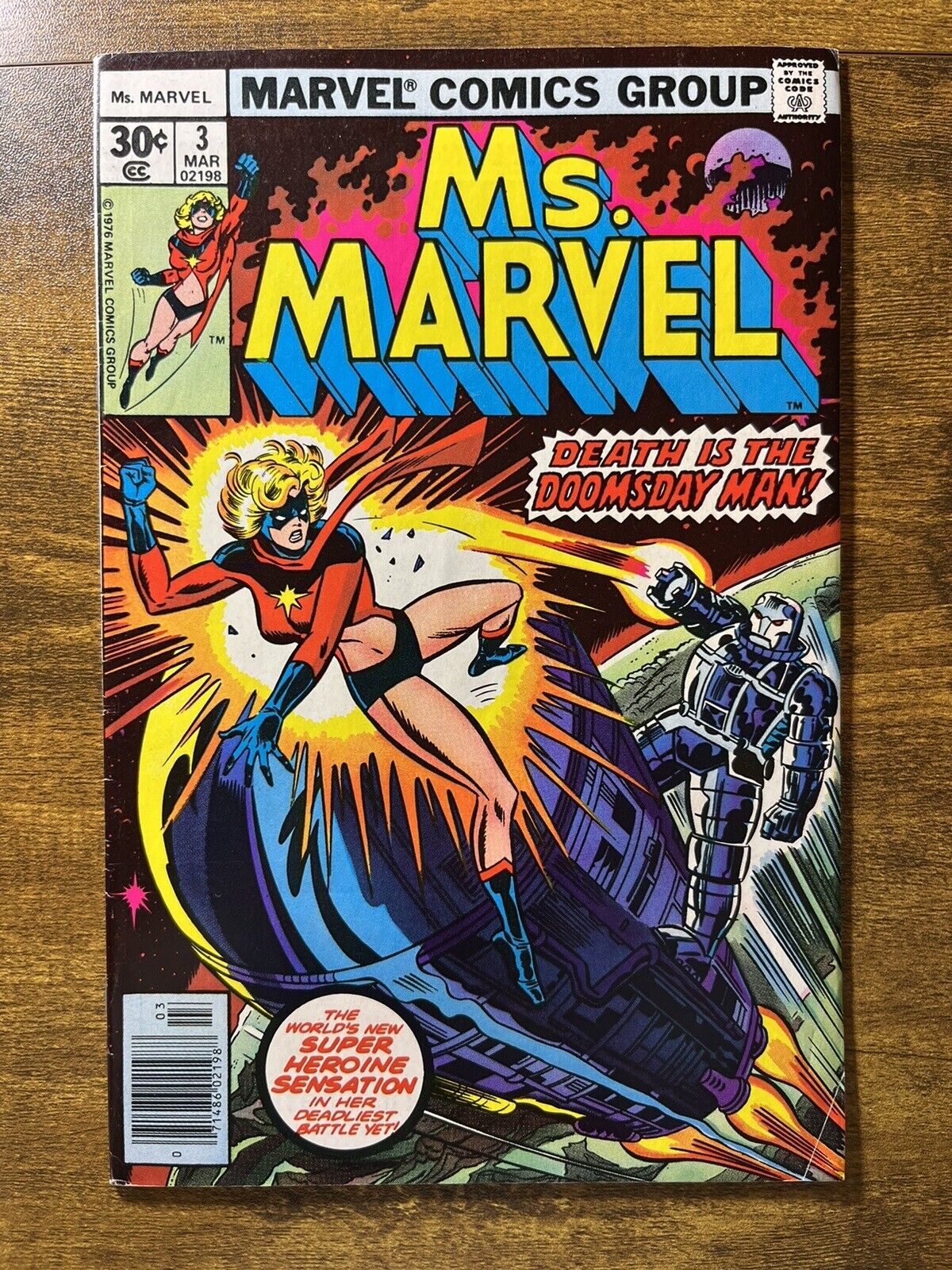 MS MARVEL 3 AL MILGROM COVER GERRY CONWAY STORY MARVEL COMICS 1977 VINTAGE
