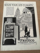Publicité 1931 FRIGECO réfrigérateur électrique - Angkor - 3046